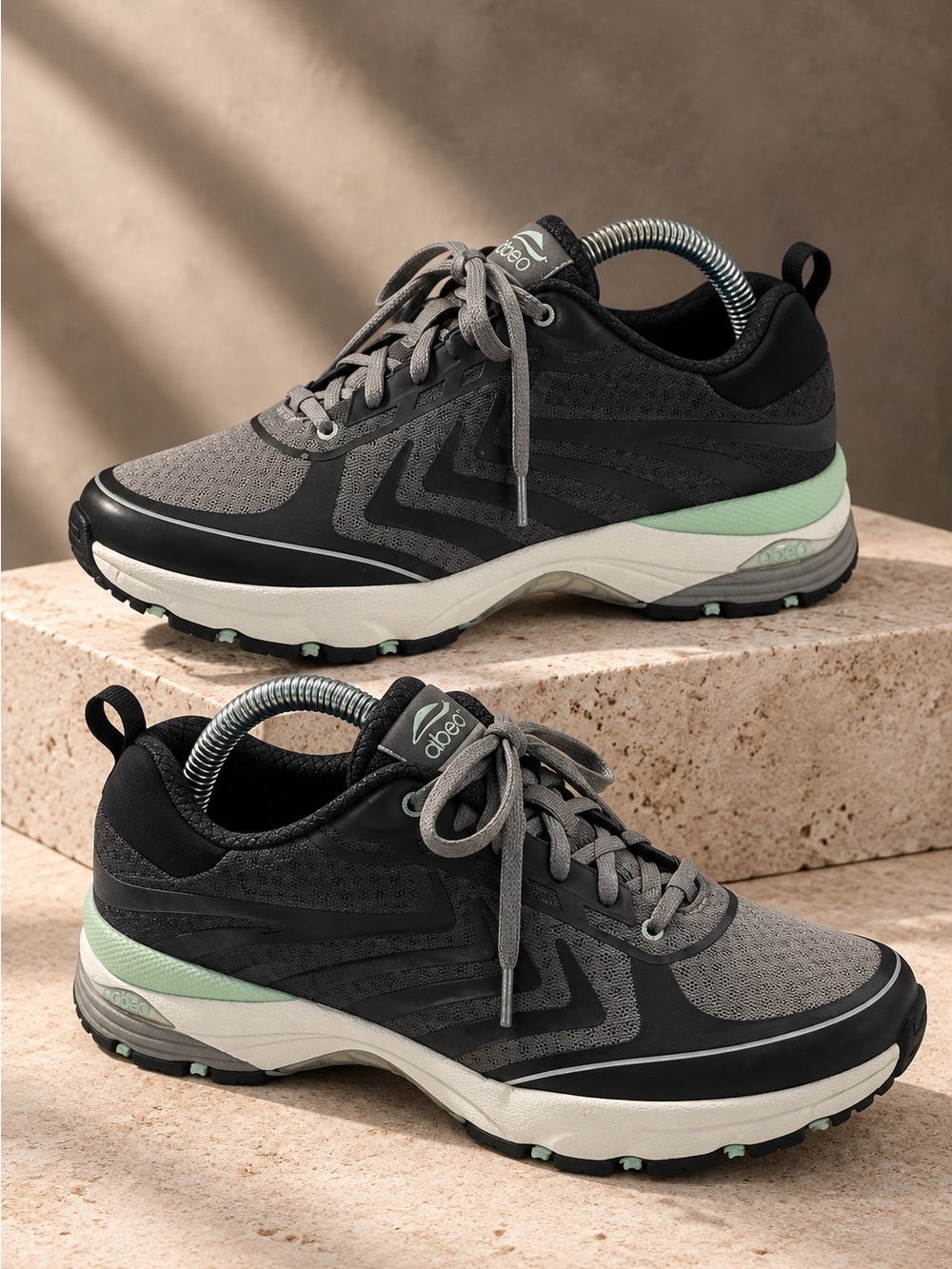 abeo Gray and Black women’s walking shoes size 7 24/7 Paradigm ABEO Footwear